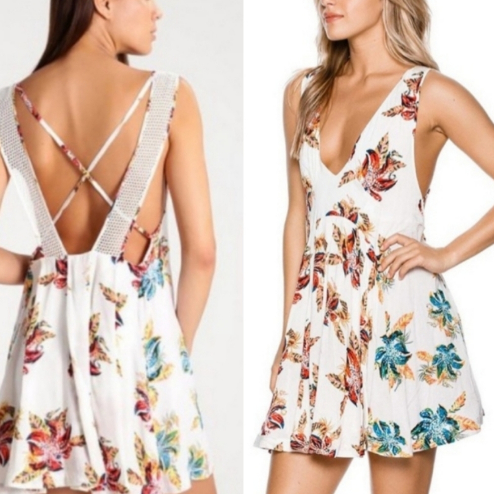 Free People Boho Floral Slip Dress Large